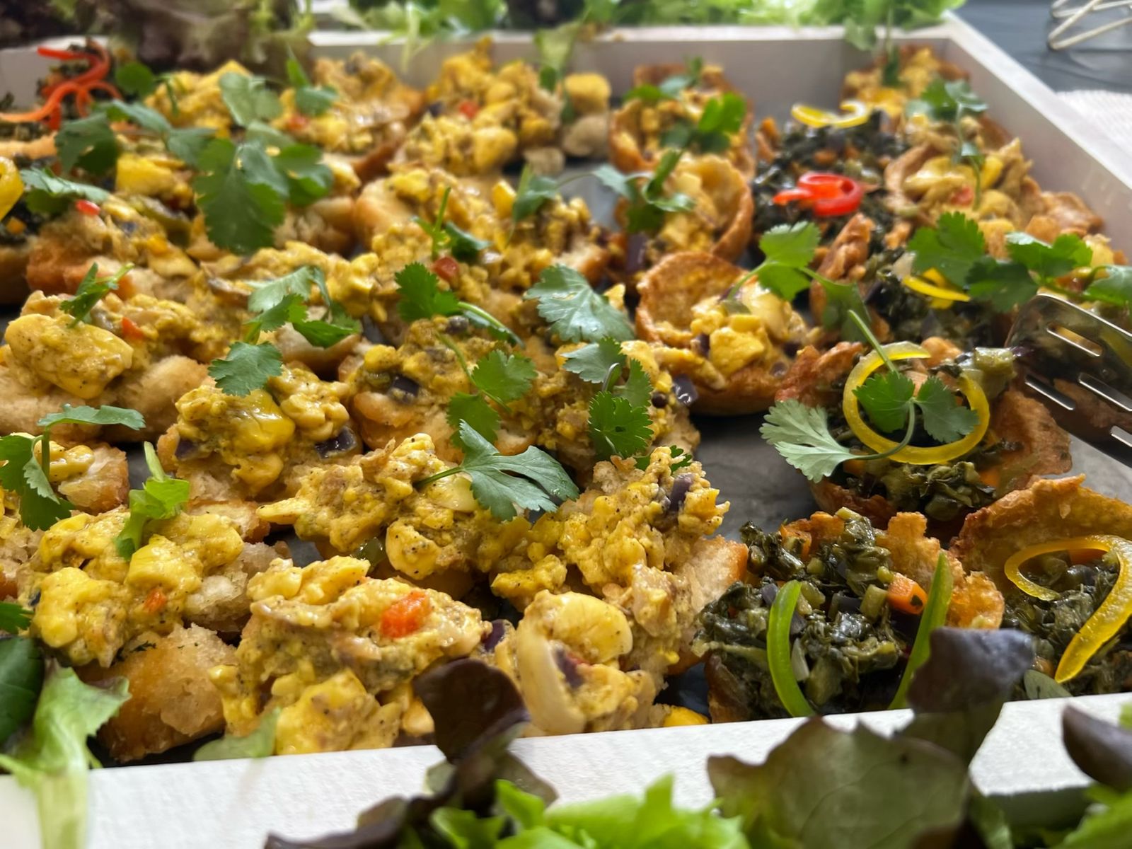 Ackee and callaloo detail