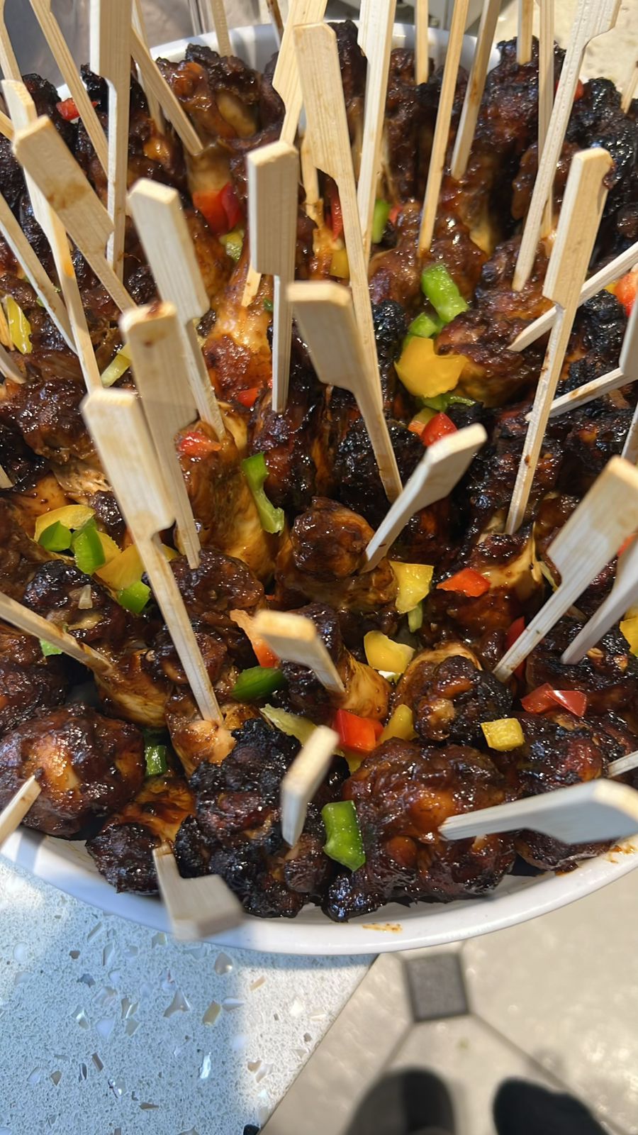 Jerk chicken skewers
